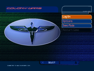 Colony Wars title screen for Playstation